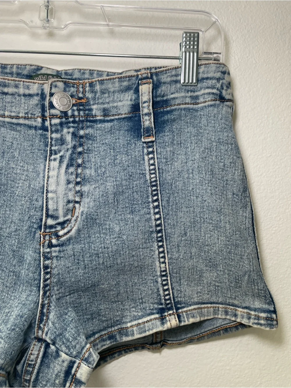 Wild Fable Super High Rise Denim Shorts Womens Light Wash Stretch Size 6